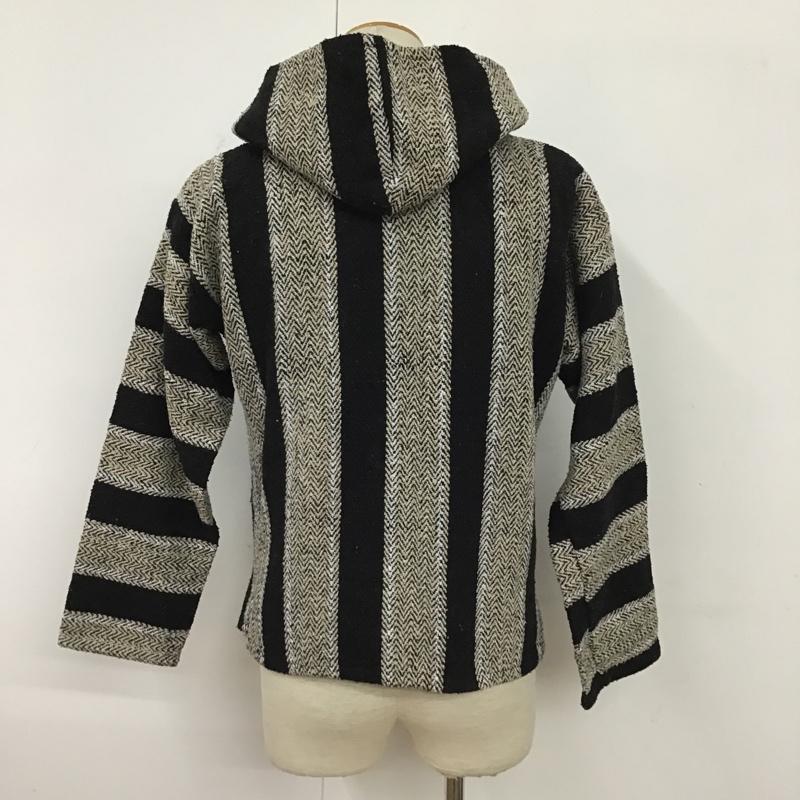 古着 USED カットソー 長袖 メキシカンパーカー フード付きパーカー 長袖カットソー S ストライプ マルチカラー / マルチカラー / メンズ USED 古着 中古 10095604