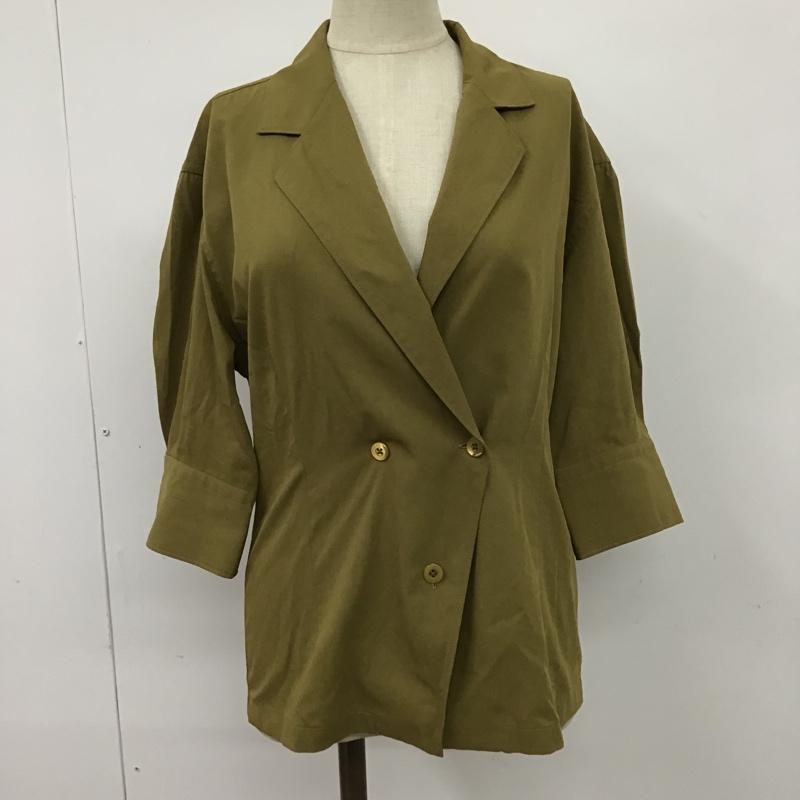 スティーブンアラン Steven Alan シャツ、ブラウス 半袖 8211-242-0156 TC VOILE TAILORED COLLAR SHIRT M 無地 カーキ / カーキ / レディース USED 古着 中古 10095630