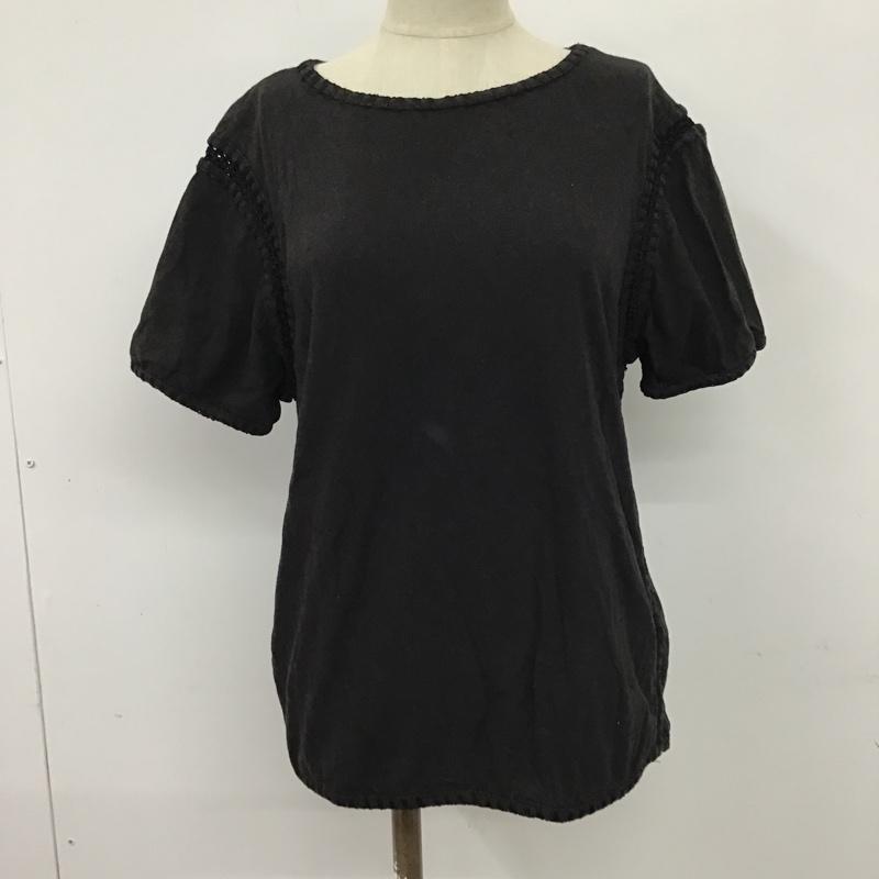 ロンハーマン Ron Herman Tシャツ 半袖 3110900129 カギ編み切替カットソー 無地 黒 / ブラック / レディース USED 古着 中古 10095631