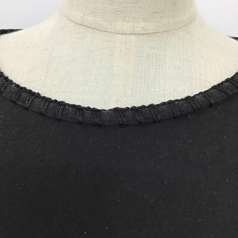 ロンハーマン Ron Herman Tシャツ 半袖 3110900129 カギ編み切替カットソー 無地 黒 / ブラック / レディース USED 古着 中古 10095631