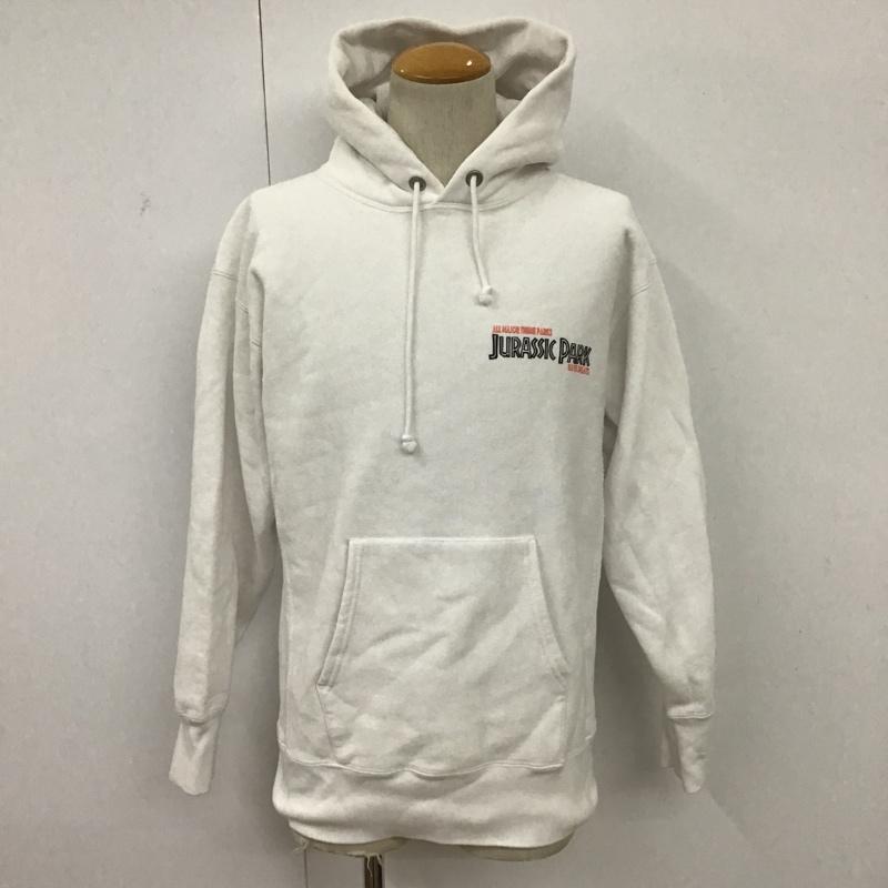 チャンピオン Champion パーカー 長袖 フード付きパーカー 長袖スウェット パーカー トレーナー L ロゴ、文字 白 / ホワイト / メンズ USED 古着 中古 10095674