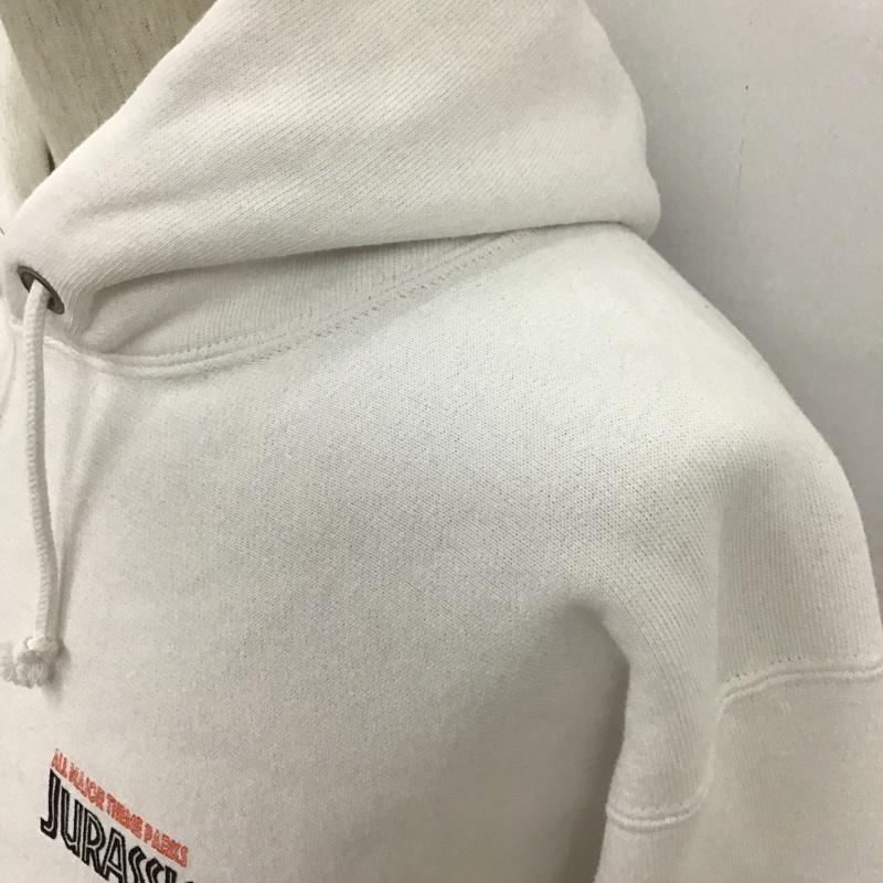 チャンピオン Champion パーカー 長袖 フード付きパーカー 長袖スウェット パーカー トレーナー L ロゴ、文字 白 / ホワイト / メンズ USED 古着 中古 10095674