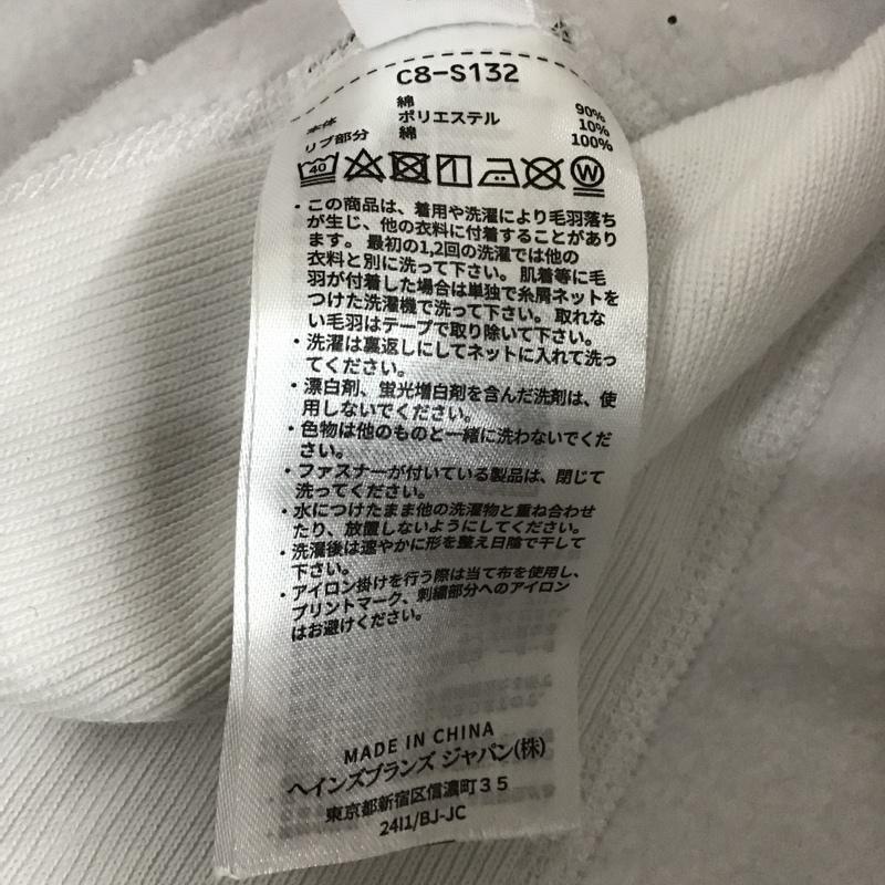 チャンピオン Champion パーカー 長袖 フード付きパーカー 長袖スウェット パーカー トレーナー L ロゴ、文字 白 / ホワイト / メンズ USED 古着 中古 10095674