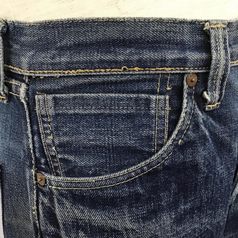 スカルジーンズ SKULLJEANS パンツ デニム、ジーンズ デニムパンツ ワイドパンツ ストレートパンツ 無地 インディゴ / インディゴ / メンズ USED 古着 中古 10095689