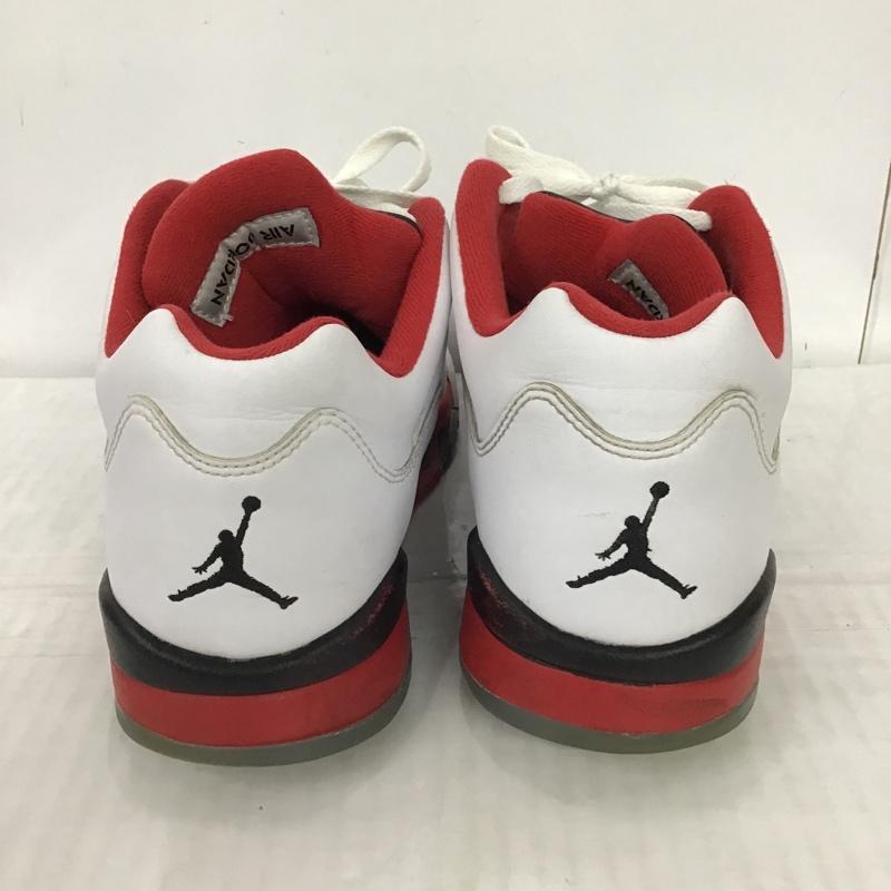 ナイキ NIKE スニーカー スニーカー 819171-101 AIR JORDAN 5 RETRO LOW 28.5cm 28.5cm ワンポイント 白 / ホワイト / X 黒 / ブラック / X 赤 / レッド / メンズ USED 古着 中古 10095699