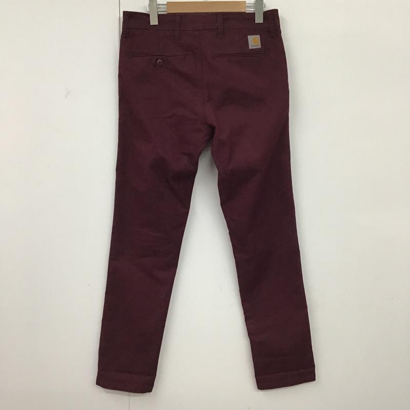 カーハート Carhartt パンツ チノパン 12PO00331 Sid Pant ストレッチ 32 ロゴ、文字 えんじ / ワインレッド / メンズ USED 古着 中古 10095729