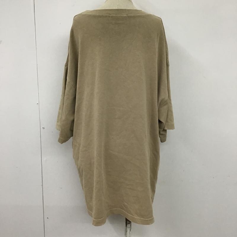 ジーナシス JEANASIS Tシャツ 半袖 JS063166TP ネックアキダメージTEE FREE ダメージ加工 ベージュ / ベージュ / レディース USED 古着 中古 10095738