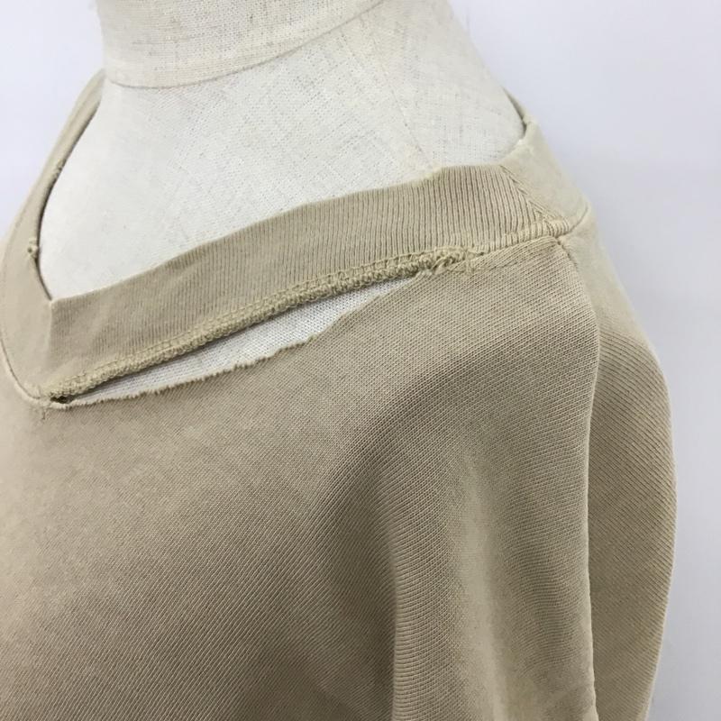 ジーナシス JEANASIS Tシャツ 半袖 JS063166TP ネックアキダメージTEE FREE ダメージ加工 ベージュ / ベージュ / レディース USED 古着 中古 10095738