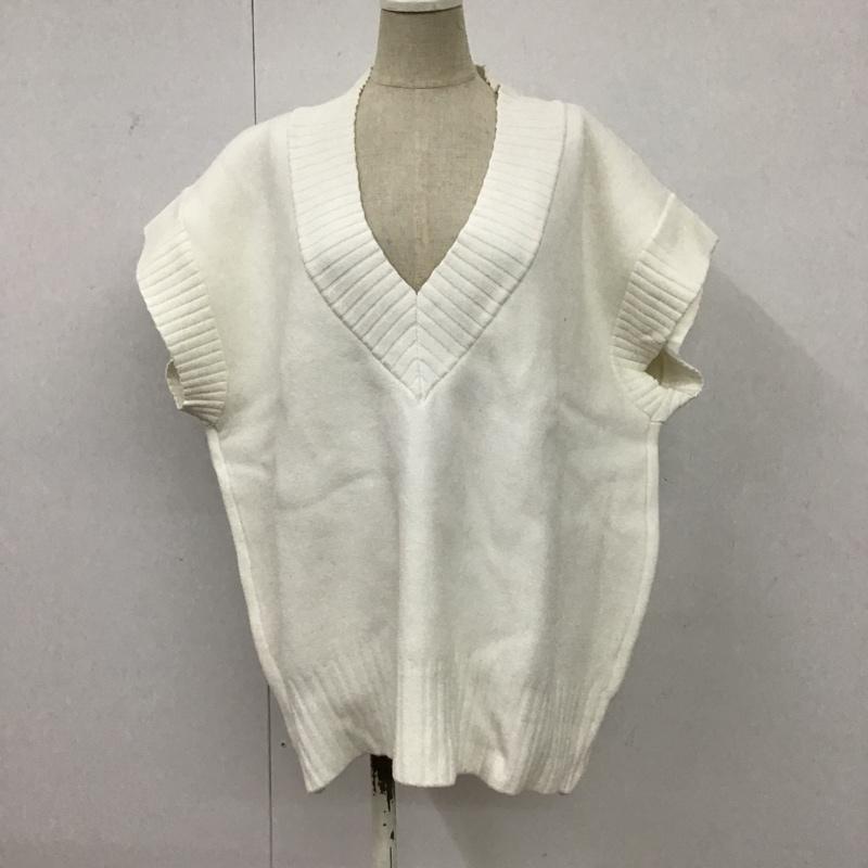 ザラ ZARA ベスト ベスト L 無地 白 / ホワイト / レディース USED 古着 中古 10095742