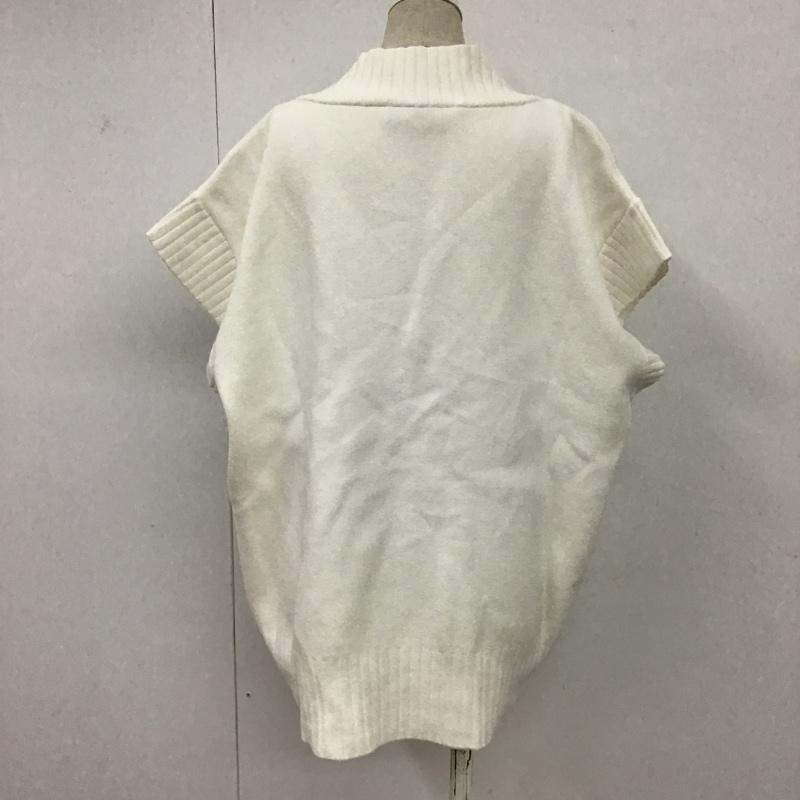 ザラ ZARA ベスト ベスト L 無地 白 / ホワイト / レディース USED 古着 中古 10095742