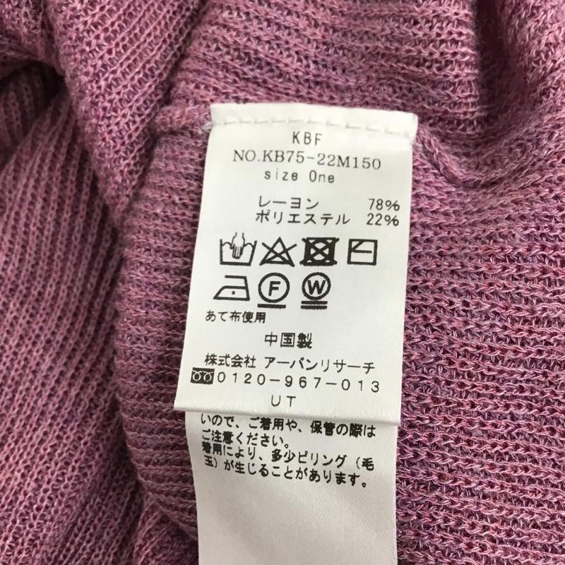 ケービーエフ KBF カットソー 半袖 半袖カットソー 半袖ニットカットソー クルーネックカットソー FREE 無地 桃 / ピンク /  レディース USED 古着 中古 10095770
