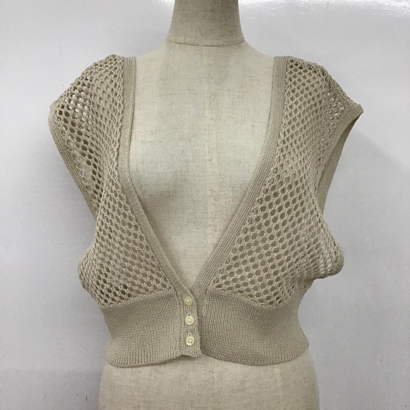ローリーズファーム LOWRYS FARM ベスト ベスト LF621093TS 2WAY メッシュビスチェ FREE 無地 ベージュ / ベージュ / レディース USED 古着 中古 10095806