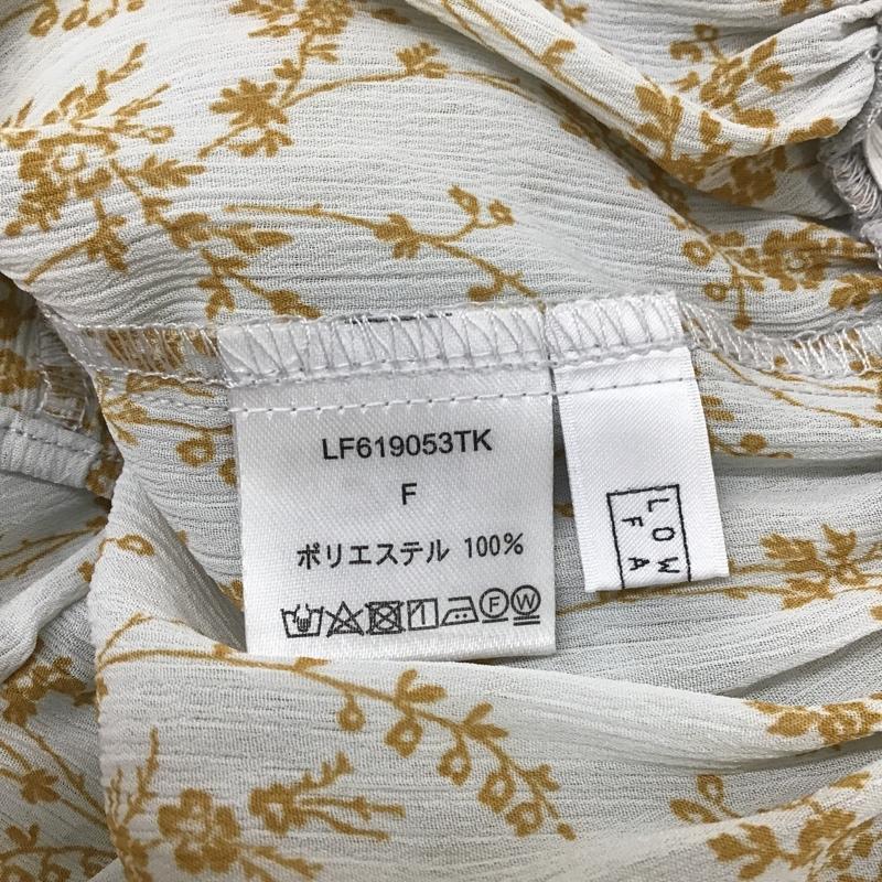 ローリーズファーム LOWRYS FARM カットソー 半袖 LF619053TK キャンディスリーブ FREE 総柄 水色 / ライトブルー / X ベージュ / ベージュ /  レディース USED 古着 中古 10095807