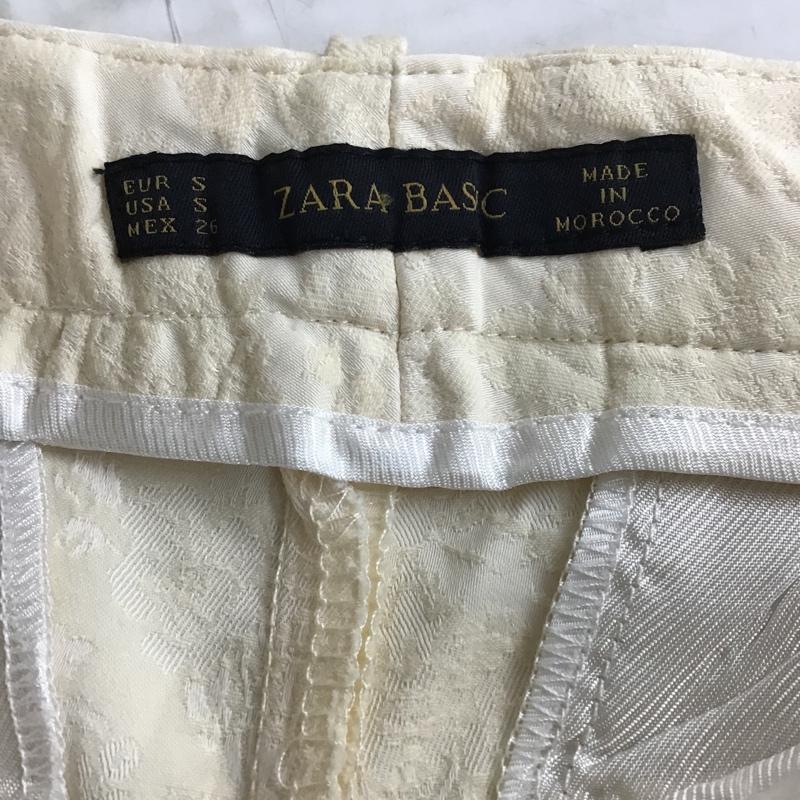 ザラベーシック ZARA BASIC パンツ ショートパンツ ハーフパンツ タイトパンツ ストレッチパンツ 総柄 S 総柄 アイボリー / アイボリー / レディース USED 古着 中古 10095822
