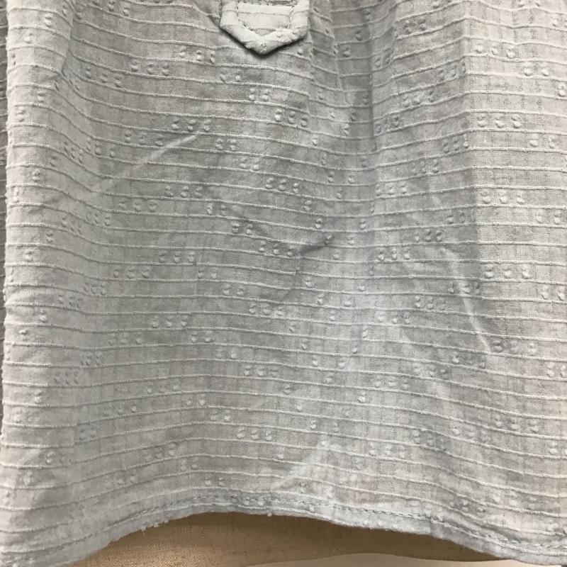ザラ ZARA シャツ、ブラウス 長袖 ノーカラーシャツ 長袖シャツ 前開シャツ フレア パフスリーブカットソー XS 総柄 水色 / ライトブルー / レディース USED 古着 中古 10095831