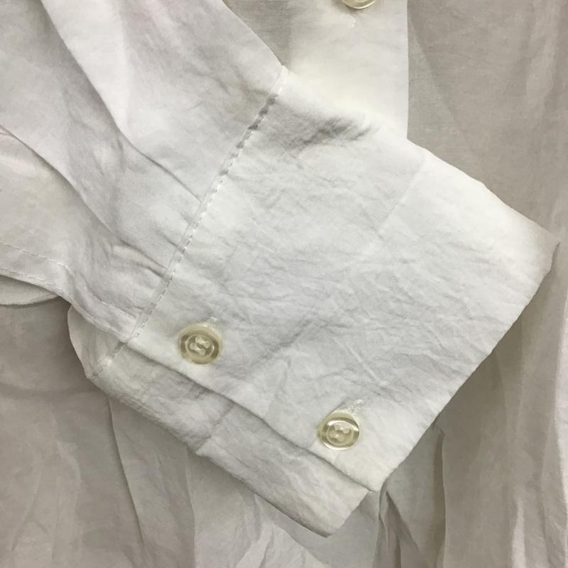 ザラ ZARA シャツ、ブラウス 長袖 ビックシルエットシャツ 長袖シャツ 長袖カットソー サイドスリット S 無地 白 / ホワイト / レディース USED 古着 中古 10095833