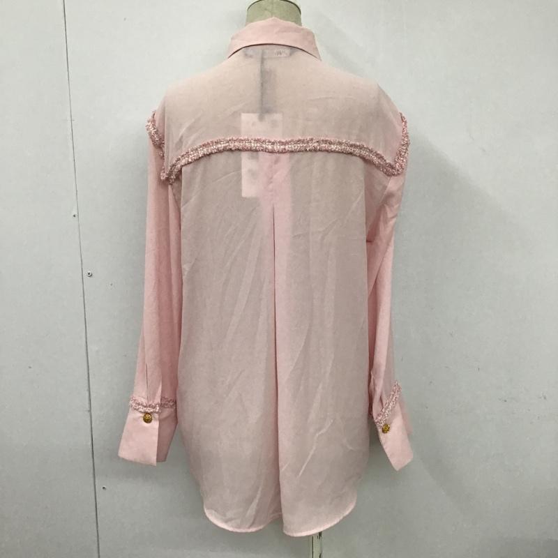 ザラ ZARA シャツ、ブラウス 長袖 長袖シャツ カジュアルシャツ 切り替えシャツ XS 無地 桃 / ピンク / レディース USED 古着 中古 10095834