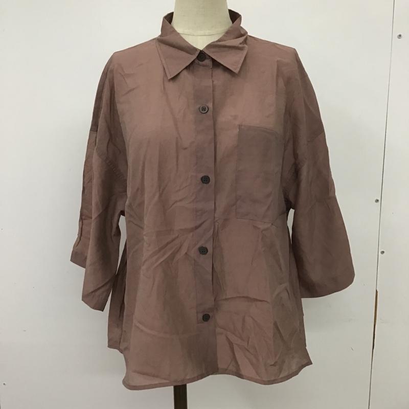 グローバルワーク GLOBAL WORK シャツ、ブラウス 半袖 GW623047AD シアー 五分袖 FREE 無地 桃 / ピンク / レディース USED 古着 中古 10095839