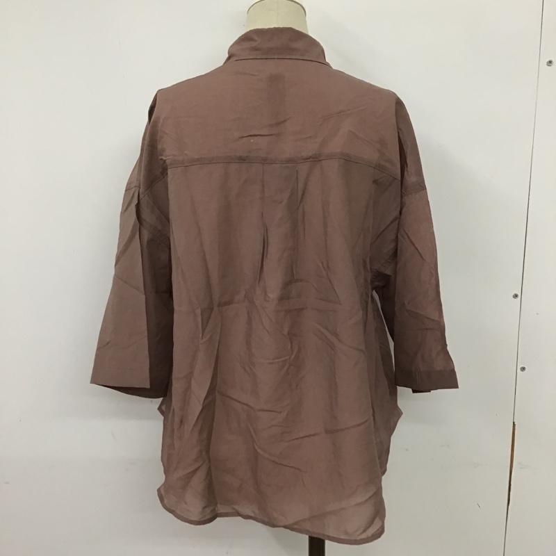 グローバルワーク GLOBAL WORK シャツ、ブラウス 半袖 GW623047AD シアー 五分袖 FREE 無地 桃 / ピンク / レディース USED 古着 中古 10095839
