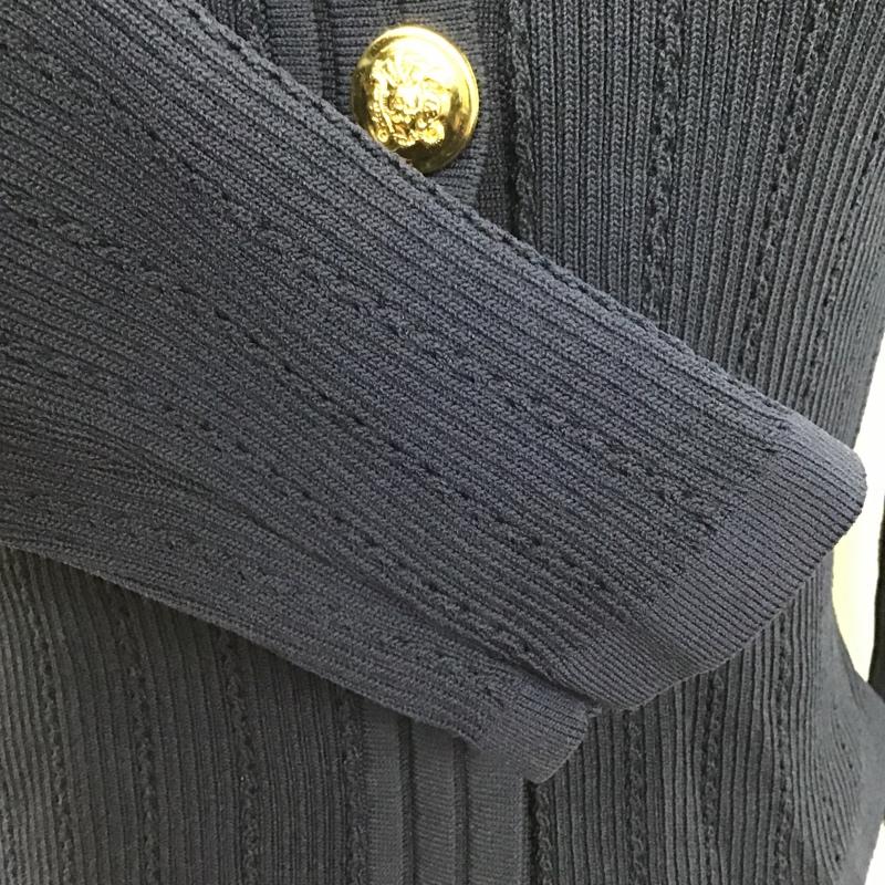 ザラ ZARA カーディガン 長袖 長袖カットソー カーディガン ニットカーディガン 前開カーディガン S 無地 紺 / ネイビー / レディース USED 古着 中古 10095851