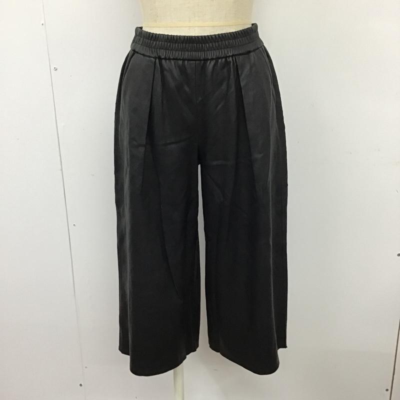 ザラベーシック ZARA BASIC ボトムス ボトムス 2398 232 800 合皮 フェイクレザー ワイドパンツ XS 無地 黒 / ブラック / レディース USED 古着 中古 10095853