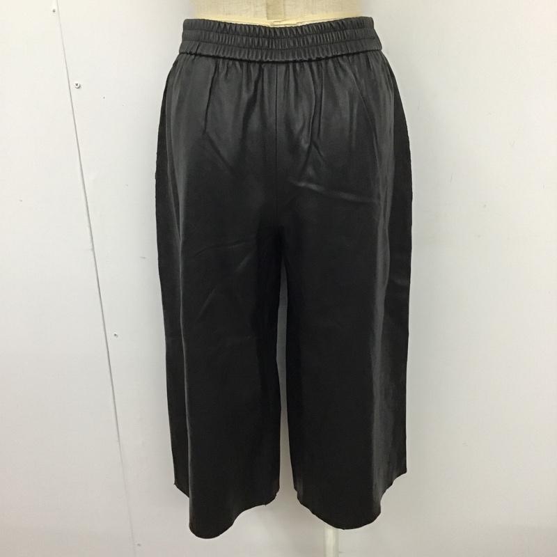 ザラベーシック ZARA BASIC ボトムス ボトムス 2398 232 800 合皮 フェイクレザー ワイドパンツ XS 無地 黒 / ブラック / レディース USED 古着 中古 10095853