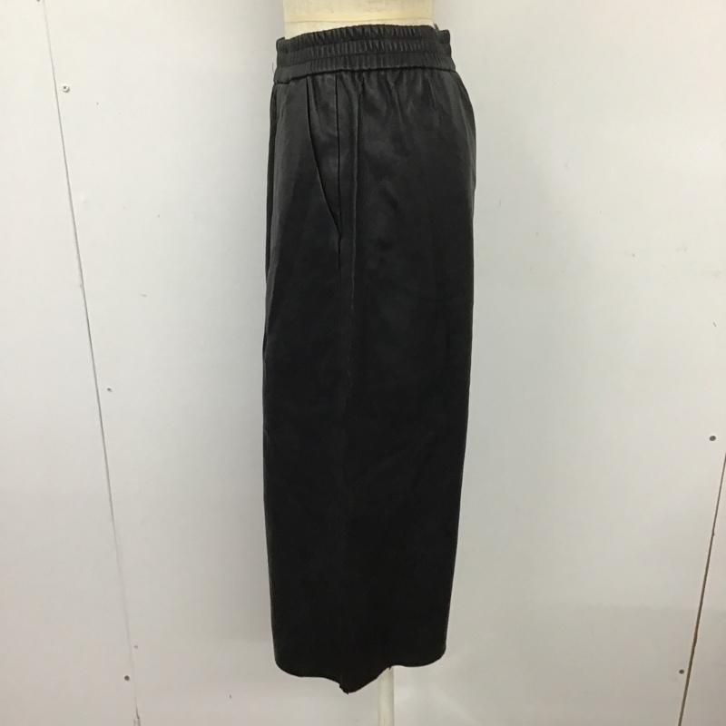 ザラベーシック ZARA BASIC ボトムス ボトムス 2398 232 800 合皮 フェイクレザー ワイドパンツ XS 無地 黒 / ブラック / レディース USED 古着 中古 10095853