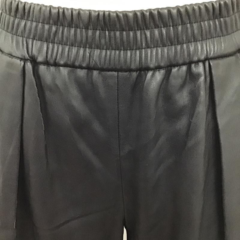 ザラベーシック ZARA BASIC ボトムス ボトムス 2398 232 800 合皮 フェイクレザー ワイドパンツ XS 無地 黒 / ブラック / レディース USED 古着 中古 10095853
