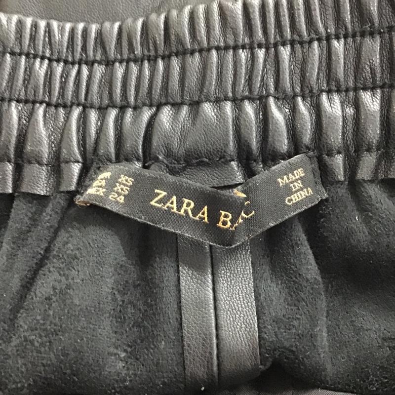 ザラベーシック ZARA BASIC ボトムス ボトムス 2398 232 800 合皮 フェイクレザー ワイドパンツ XS 無地 黒 / ブラック / レディース USED 古着 中古 10095853