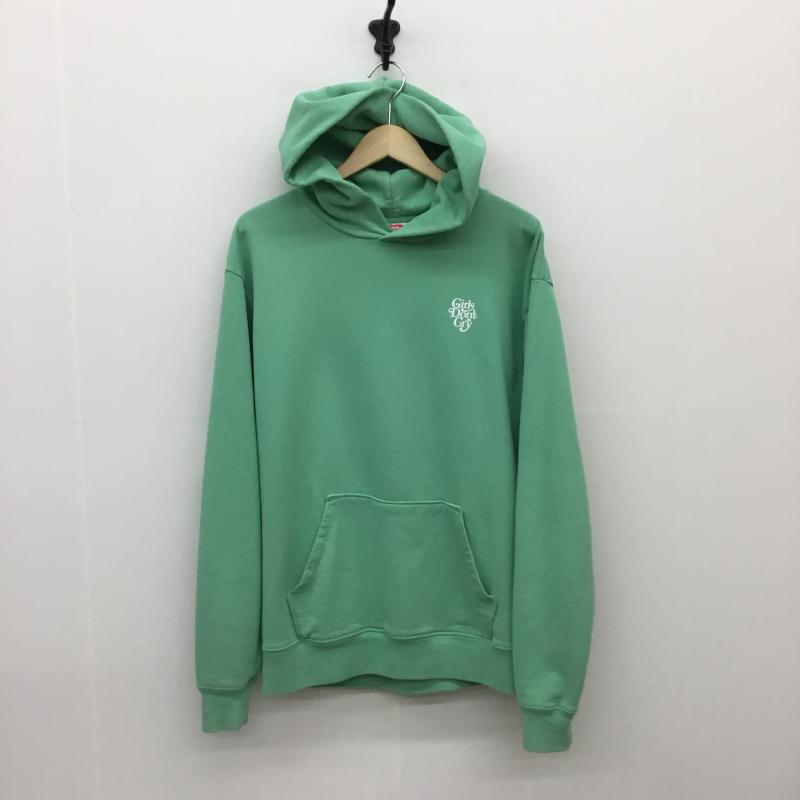 ガールズドントクライ Girls Don't Cry パーカー 長袖 LOGO HOODIE ミント ミントグリーン MINT S ロゴ、文字 緑 / グリーン / メンズ USED 古着 中古 10095871