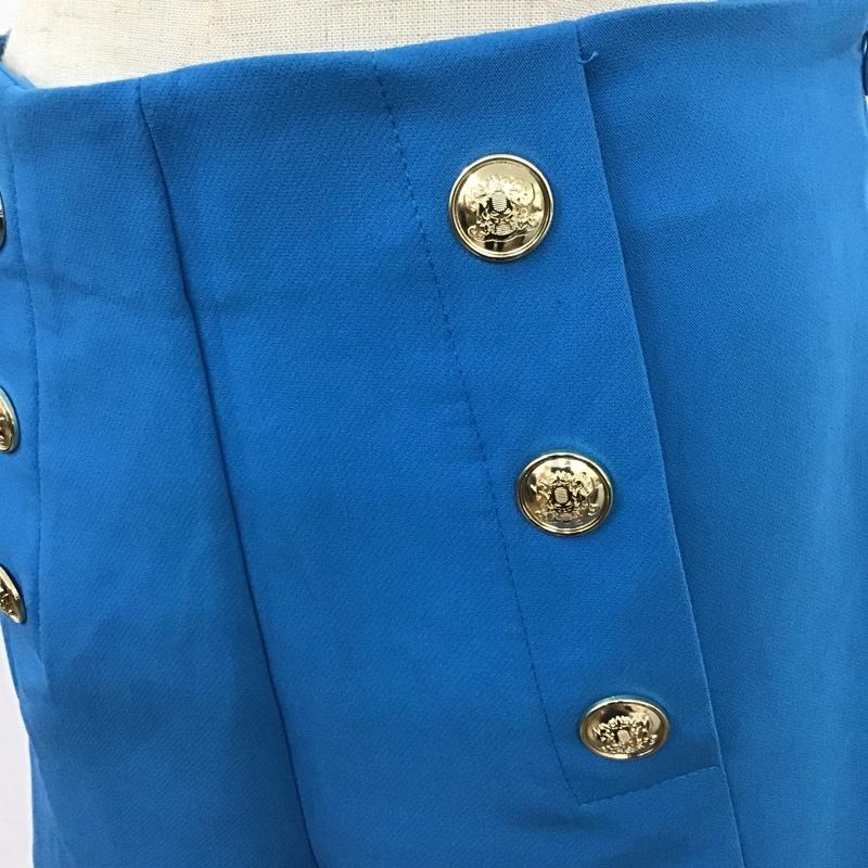 ザラ ZARA パンツ ショートパンツ 1608 025 402 フロントボタン S 無地 青 / ブルー / レディース USED 古着 中古 10095911