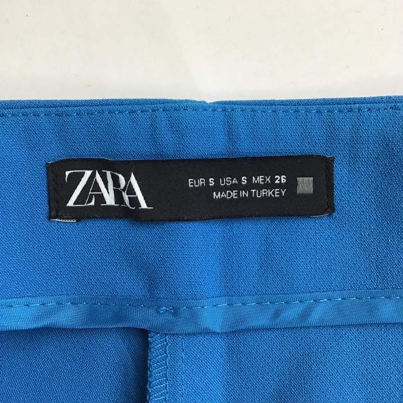 ザラ ZARA パンツ ショートパンツ 1608 025 402 フロントボタン S 無地 青 / ブルー / レディース USED 古着 中古 10095911