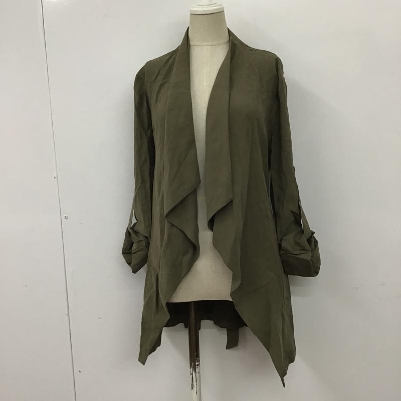 ザラ ZARA カーディガン 長袖 3046 030 505 S 無地 カーキ / カーキ / レディース USED 古着 中古 10095946