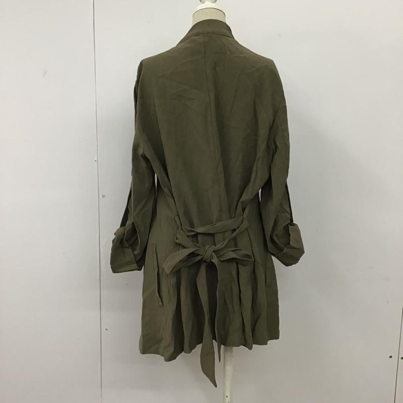 ザラ ZARA カーディガン 長袖 3046 030 505 S 無地 カーキ / カーキ / レディース USED 古着 中古 10095946