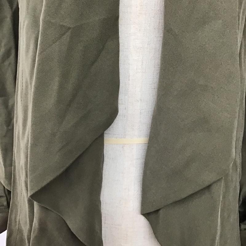 ザラ ZARA カーディガン 長袖 3046 030 505 S 無地 カーキ / カーキ / レディース USED 古着 中古 10095946