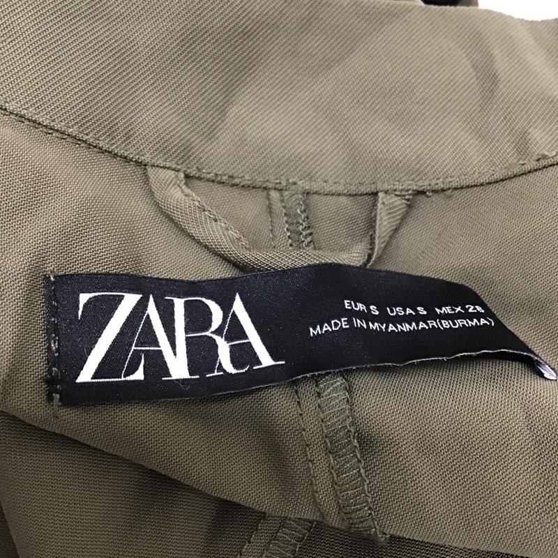 ザラ ZARA カーディガン 長袖 3046 030 505 S 無地 カーキ / カーキ / レディース USED 古着 中古 10095946