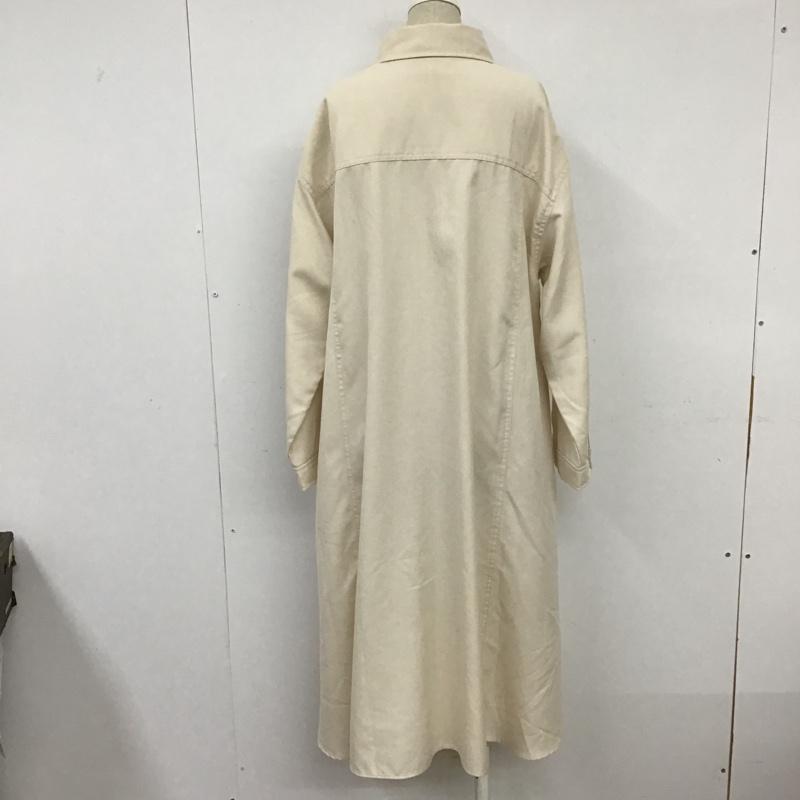 ローリーズファーム LOWRYS FARM シャツワンピース 長袖 LFM70007TS ロング丈 FREE 無地 アイボリー / アイボリー / レディース USED 古着 中古 10095958