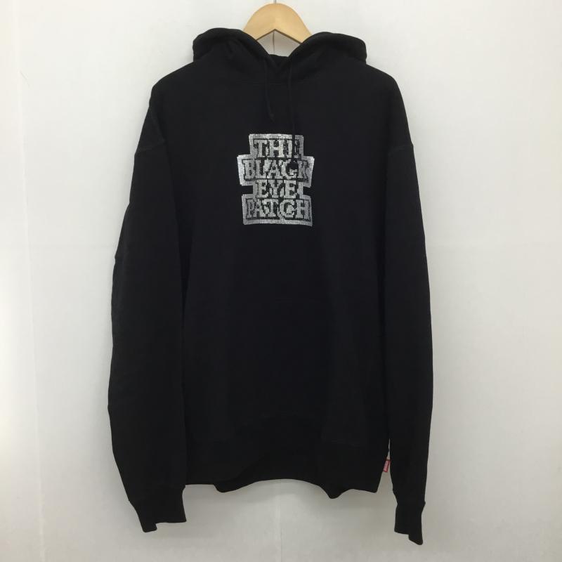 ブラックアイパッチ Black eye patch パーカー 長袖 ラインストーン フーディ タグ付 XL ロゴ、文字 黒 / ブラック / メンズ USED 古着 中古 10095987