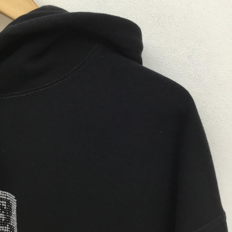 ブラックアイパッチ Black eye patch パーカー 長袖 ラインストーン フーディ タグ付 XL ロゴ、文字 黒 / ブラック / メンズ USED 古着 中古 10095987