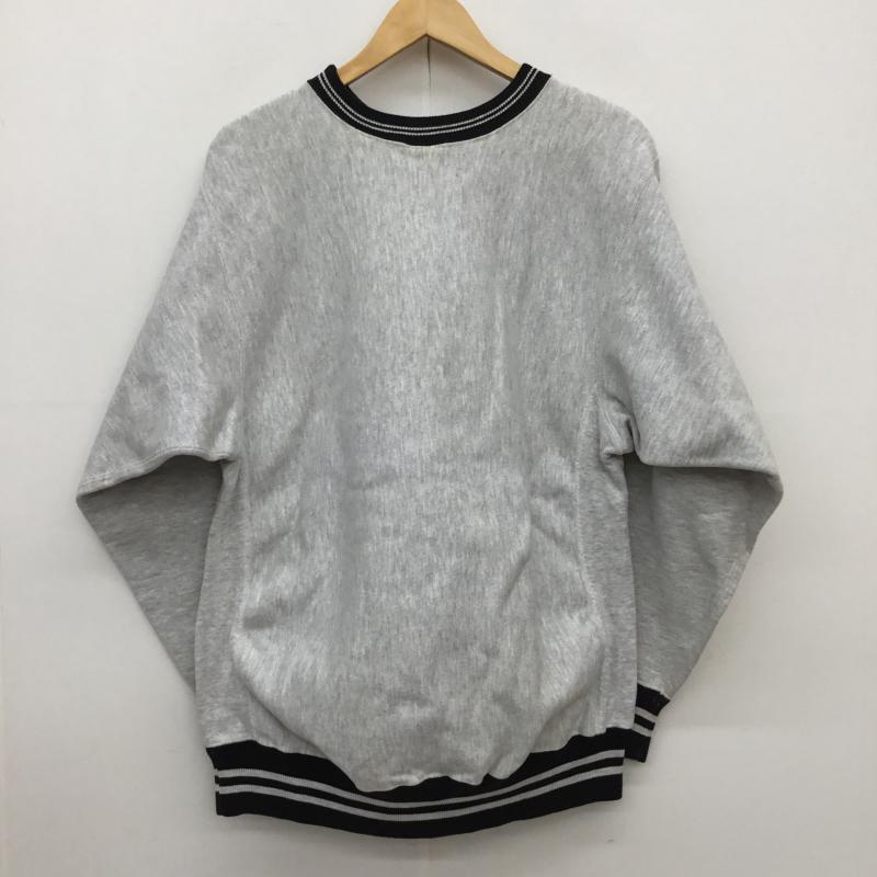 チャンピオン Champion トレーナー 長袖 REVERSE WEAVE リバースウィーブ 90s USA製 L ロゴ、文字 X 刺繍 灰 / グレー / メンズ USED 古着 中古 10095992
