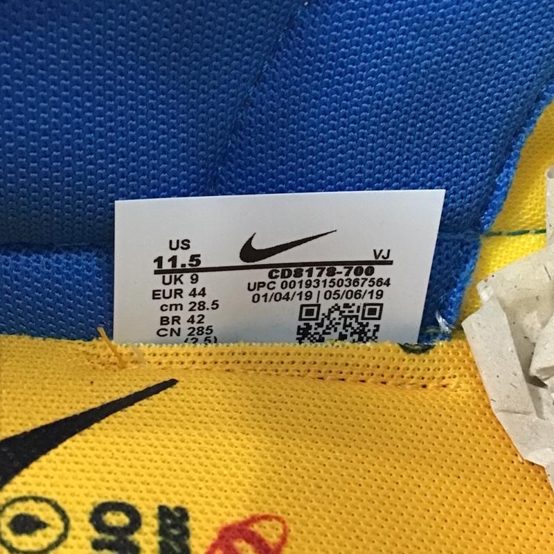 ナイキ NIKE スニーカー スニーカー CD8178 700 WMNS VAPOR STREET OW OFF WHITE 28.5cm 箱有 28.5cm ロゴ、文字 黄 / イエロー / X 灰 / グレー / X 青 / ブルー / メンズ USED 古着 中古 10096010