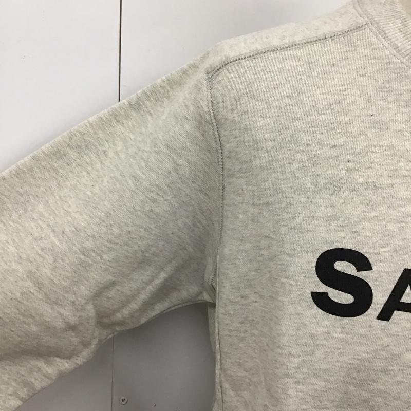 サカイ Sacai トレーナー 長袖 21-0296S sacai×A.P.C.ロゴスウェット コラボ 長袖カットソー トレーナー XS ロゴ、文字 灰 / グレー / メンズ USED 古着 中古 10096021