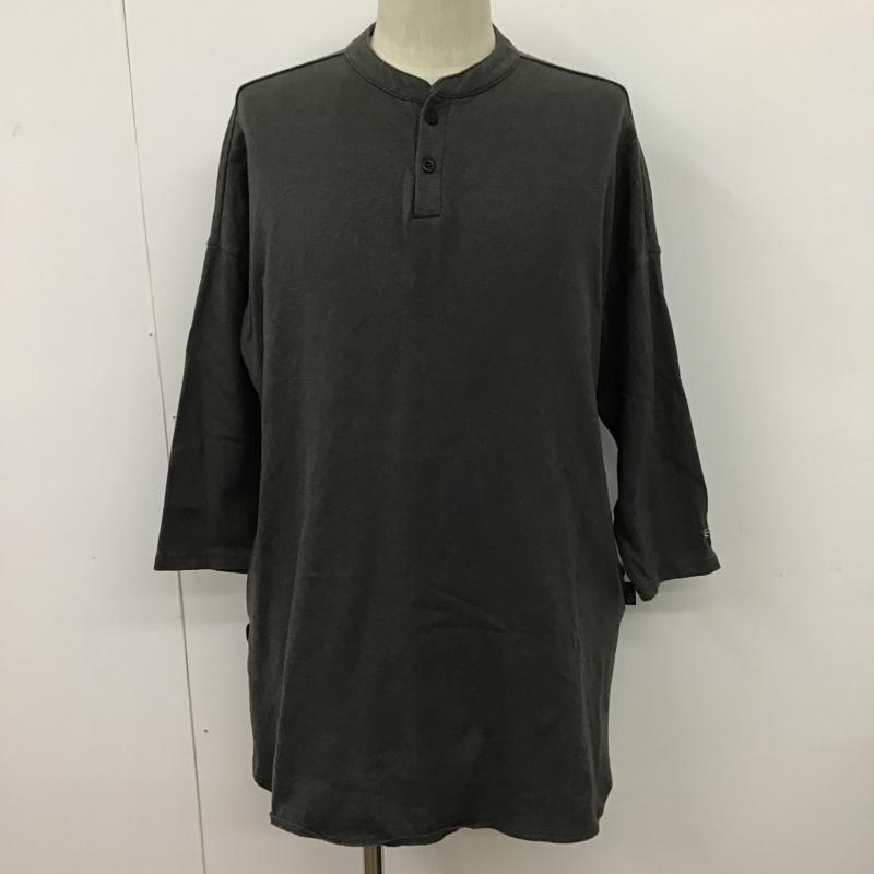 ゴーヘンプ GOHEMP カットソー 長袖 長袖カットソー クルーネックカットソー ロングスリーブカットソー ヘンリーネックカットソー M 無地 ダークグレー / ダークグレー / メンズ USED 古着 中古 10096026