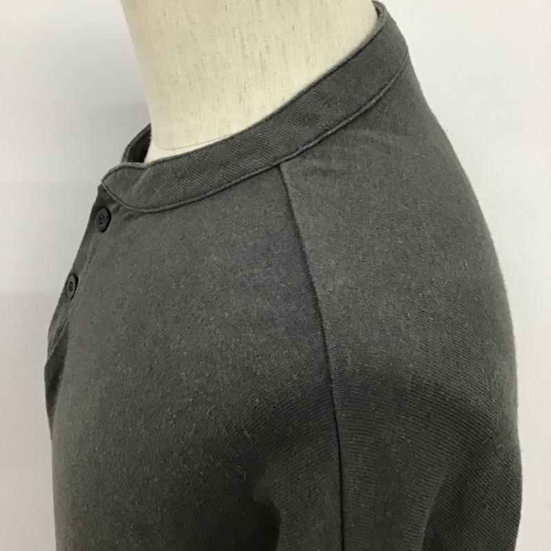 ゴーヘンプ GOHEMP カットソー 長袖 長袖カットソー クルーネックカットソー ロングスリーブカットソー ヘンリーネックカットソー M 無地 ダークグレー / ダークグレー / メンズ USED 古着 中古 10096026
