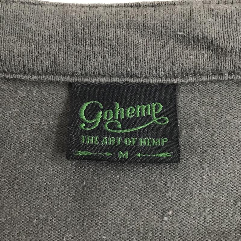 ゴーヘンプ GOHEMP カットソー 長袖 長袖カットソー クルーネックカットソー ロングスリーブカットソー ヘンリーネックカットソー M 無地 ダークグレー / ダークグレー / メンズ USED 古着 中古 10096026