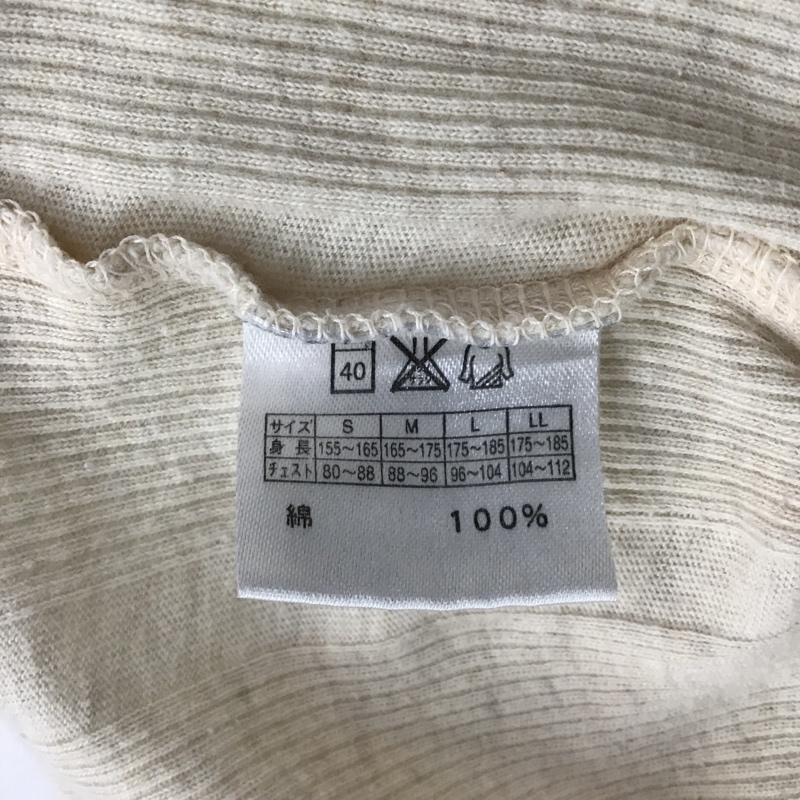ヘインズ HANES Tシャツ 半袖 キーネック リブ M 無地 ベージュ / ベージュ /  メンズ USED 古着 中古 10096088