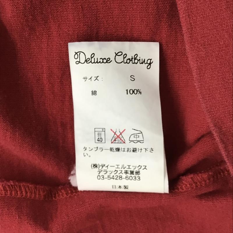 デラックス クロージング Deluxe Clothing Tシャツ 半袖 クルーネック S ロゴ、文字 赤 / レッド /  メンズ USED 古着 中古 10096092