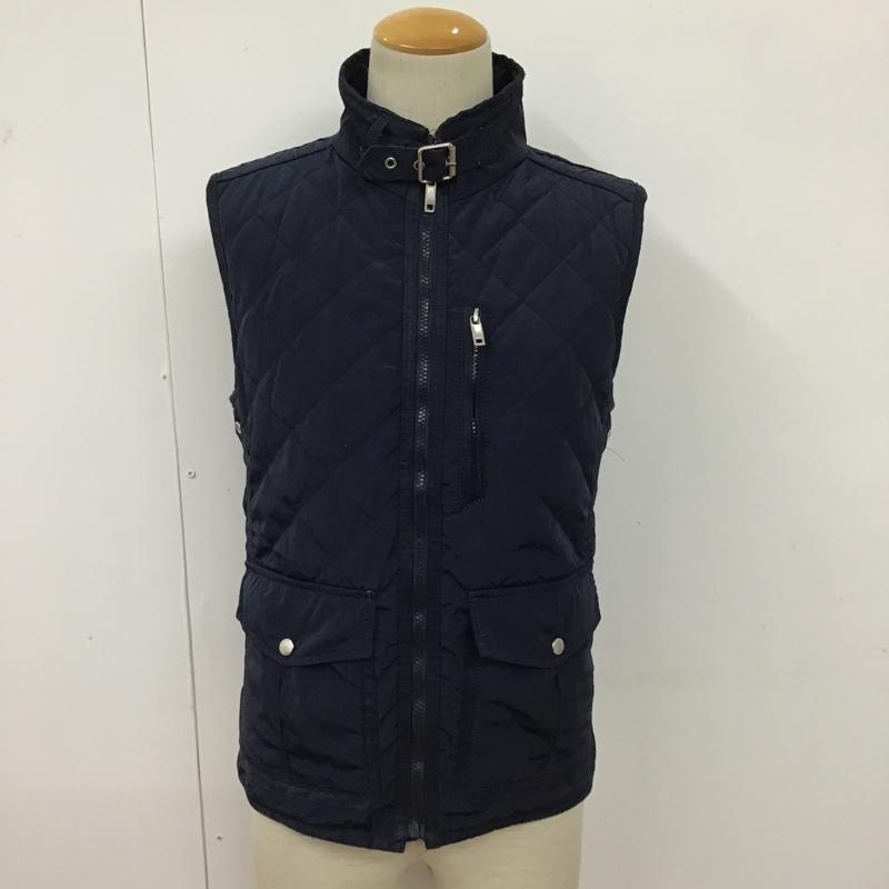 ザラメン ZARA MAN ベスト ベスト 6398 658 401 キルティング M 無地 紺 / ネイビー / メンズ USED 古着 中古 10096101