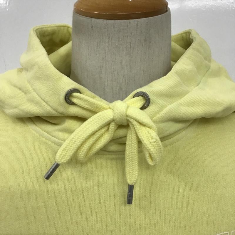 アメリカンイーグル AMERICANEAGLE パーカー 長袖 プルオーバー フーディー スウェット XS ロゴ、文字 黄 / イエロー / メンズ USED 古着 中古 10096125