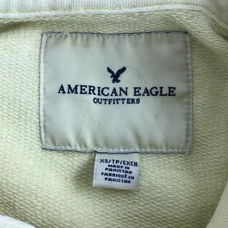 アメリカンイーグル AMERICANEAGLE パーカー 長袖 プルオーバー フーディー スウェット XS ロゴ、文字 黄 / イエロー / メンズ USED 古着 中古 10096125